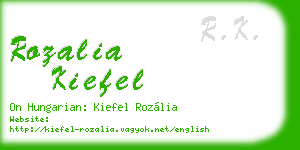 rozalia kiefel business card